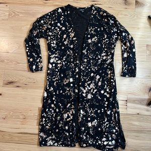 Rouge Collection Gold Black Holiday Duster/Kimono | Size Large/XL